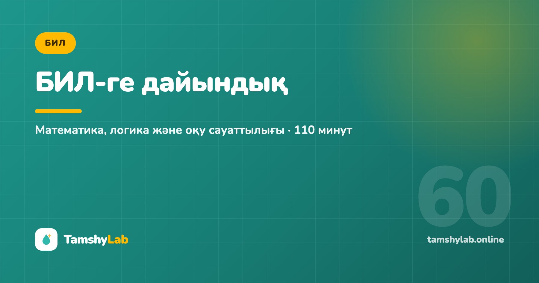 БИЛ-ге дайындық: емтихан форматы, математика-логика және оқу сауаттылығы